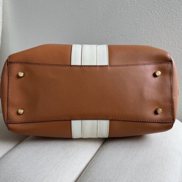 Tory Burch Tan and White Satchel - Picture 8 of 12